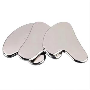 Herramienta facial de acero inoxidable de 88G Gua Sha, herramienta de belleza de Metal inalámbrica para el cuerpo, ajuste de los ojos, masaje cardíaco en la cara, cuello y espalda - Product Image 1