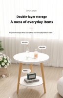 Petite table basse de style moderne pour la maison Table d'appoint de chambre à coucher mobile Support de rangement en bois Fer à repasser pour petits appartements Maisons de location