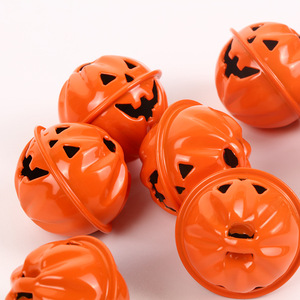Accesorios Halloween fantasma <span class=keywords><strong>cara</strong></span> <span class=keywords><strong>pintura</strong></span> <span class=keywords><strong>perro</strong></span> gato Collar naranja calabaza cascabeles colgante - Product Image 4