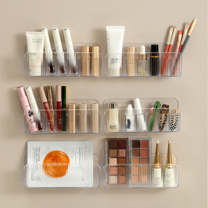 Wall Mounted Makeup Organizer With Compartments 4 In 1 For Bathroom Cosmetic Storage Tidy Multi Compartment Parts - Product Image 4