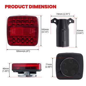 Feux arrière LED magnétiques rechargeables étanches pour camions, remorques, fourgons – Amélioration et modernisation 30V en matériau PC - Product Image 2