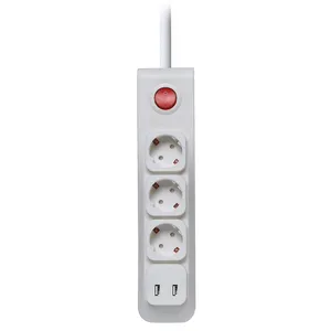 Wholesale eu power strip multiple outlet copper wire cord extension socket with usb