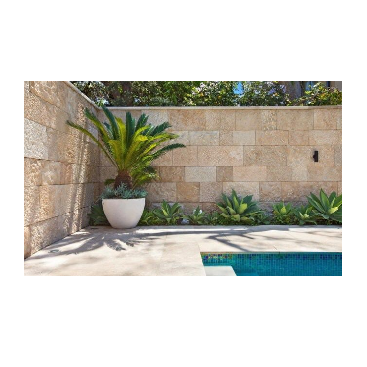 Натуральный желтый камень, квадратный известняк для внутренней и внешней стены