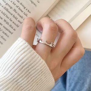 S925 Sterling Silver Crown <b>Ring</b> For Women <b>Open</b> Toe Design Everyday Wear Jewelry Fine <b>Rings</b> - Product Image 4