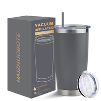 Mug à café personnalisé avec logo, tasse en acier inoxydable à double paroi, isotherme, 20 oz, mug de voyage