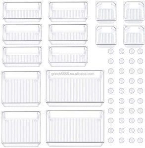 Organizzatori per <span class=keywords><strong>Cassetti</strong></span> OEM, <span class=keywords><strong>Divisori</strong></span> per <span class=keywords><strong>Cassetti</strong></span> in 4 Misure, Scatole Trasparenti per Organizzazione, <span class=keywords><strong>Divisori</strong></span> per Trucchi, per Casa, Ufficio, Cucina - Product Image 2