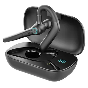 In Stock Business Earpiece Wireless Earbuds With Mic Single Handsfree For Driving HD Call Headphone Microphone Business Headset