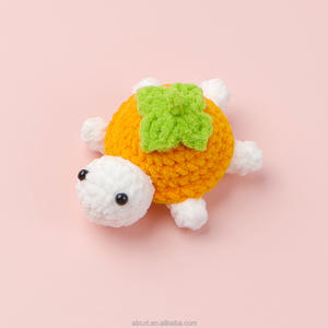 Ev dekor güzel Mini tığ işi Amigurumi renkli ahşap örme pozitif tığ kaplumbağa bebekler - Product Image 3