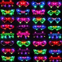 Bâtons Lumineux, Lunettes LED, Néon Lumineux, Cadeaux de Fête, Fonctionnant sur Piles, pour l'Extérieur, pour Adolescents