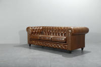 Modernes Retro-Schnitts ofa aus der Mitte des Jahrhunderts 3 2 1 Echtes Leder für Zuhause Nordic Design Innen schnalle Sofas für Wohnzimmer