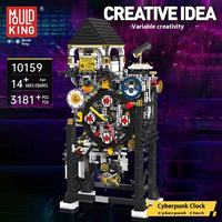 Mould King 10159 RC Cyberpunk Clock Ornament 3181Pcs Technical Building Blocks DIY Assembly Decorative Hobby Toy for Collection