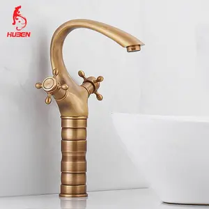 Gold Basin Faucet Bathroom Deck Mounted Dual Handles Black Bathroom Sink Faucet Antique Kitchen Mixer Taps