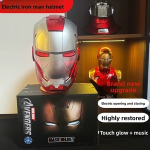 <span class=keywords><strong>Casco</strong></span> de <span class=keywords><strong>Iron</strong></span> <span class=keywords><strong>Man</strong></span> <span class=keywords><strong>MK5</strong></span> con Interacción por Voz de Jarvis, Iluminación, Apertura/Cierre Manual, de Plástico, para Cosplay Infantil - Product Image 2