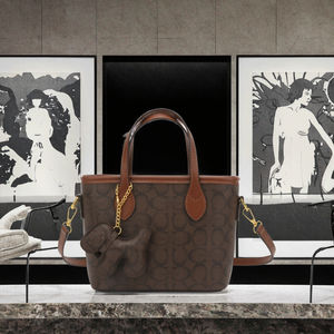 תיקי דלי ניידים מעוצבים יוקרתיים, סגירת רוכסן, פוליאסטר, דוגמא גיאומטרית, מיוצר בסין, למכירה סיטונאית מקוונת, דגם 6608 - Product Image 4