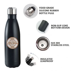 Bouteille isotherme en acier inoxydable, 12OZ, 1L, Double paroi, isolée sous vide, bouteille d'eau personnalisée, gobelet, promotion - Product Image 4