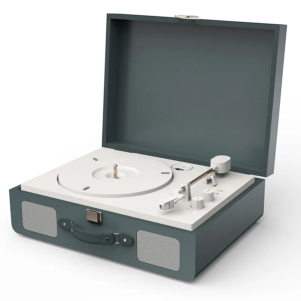 Émetteur et réception Bluetooth giradischi tocadisco, valise portable, platine stéréo, lecteur de disque vinyle avec haut-parleur