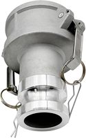 DA3020 Raccord de tuyau à came et rainure en aluminium de type global DA, camlock femelle à camlock mâle (3 "femelle à 2" mâle)