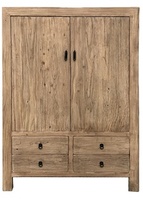 Armoire rustique shabby chic Almirah en bois naturel de récupération personnalisée en détresse antique