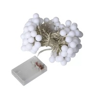 Guirlande lumineuse LED blanc chaud en forme de boules, pour l'extérieur, le camping, la tente, l'ambiance, la décoration féerique, Noël, anniversaire, pique-nique, fête
