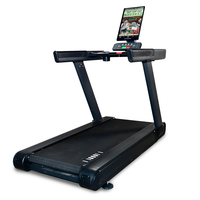 Cinta de Correr Inteligente para Gimnasio con Pantalla Espejo Giratoria de 21.5 Pulgadas, Carga Inalámbrica y por Cable para Teléfonos, Equipo Comercial de Cardio