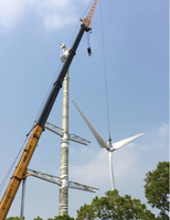 Éolienne horizontale Dingyue 400V 200kW de grande taille avec un diamètre de roue de 35,4 m et des pales en FRP pour système éolien connecté au réseau