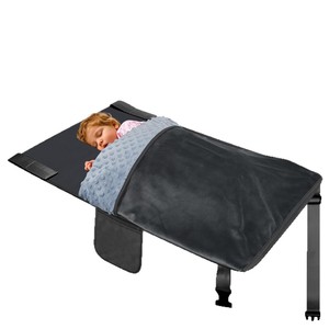 Cama de Viaje para Avión Mejorada, Extensor de Asiento Plegable Negro para Niños, Reposapiés Portátil para Bebés para Viajes en Avión - Product Image 5