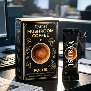Café de hongos orgánico premium Focus 10g*10 sobres, café de hongos Black Gold, caja con estampado de dibujo, compatible con OEM, venta al por mayor, marca privada - Product Image 4
