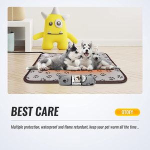 Coussin chauffant pour chien et <span class=keywords><strong>chat</strong></span>, tapis chauffant d'intérieur, électrique, étanche, avec cordon résistant à la mastication, <span class=keywords><strong>couverture</strong></span> <span class=keywords><strong>chauffante</strong></span> pour animaux de compagnie - Product Image 3
