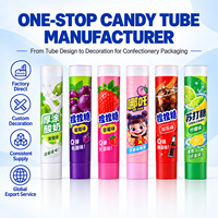 Tabung Kemasan Permen Plastik Aluminium Tahan Tekanan Tutup Sekrup Cetak UV Kustom Wadah Selai 12.7-35mm