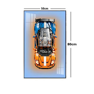 Vitrina de Acrílico Transparente para Bloques de Construcción de Autos Deportivos - Caja a Prueba de Polvo, Gabinete de Colección de Modelos de Carreras Montable en la Pared - Product Image 4