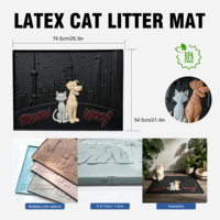 Tapis de litière pour chat de grande taille, antidérapant, facile à nettoyer, attrape-litière, avec logo couleur et tailles personnalisées