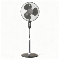 Ventilador de Pedestal en Oferta, Ventilador Eléctrico de Pedestal con Base Redonda, 45W, Tres Velocidades, Altura Ajustable y Cabezal Oscilante