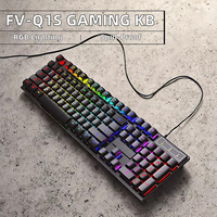 Regenboog-achtergrondverlichting, morsbestendig, programmeerbaar membraanbedraad gaming-toetsenbord, USB-interface, volledige grootte voor computer/desktop