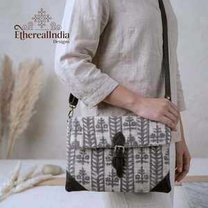 13 Inch <b>Bag</b> Handmade Cotton <b>Tablet</b> Sleeve with Strap Boho Crossbody Case Bulk Export Supplier India - Product Image 3