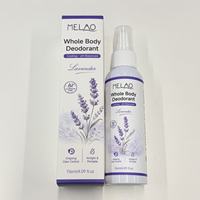 Déodorant corporel sans aluminium, sans aérosol, parfum lavande rafraîchissant, pour la salle de sport, les voyages et l'usage quotidien des hommes.
