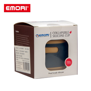 Gobelets de voyage pliables en silicone de qualité alimentaire écologiques personnalisés de 350 ml, imperméables et résistants à la chaleur - Product Image 6