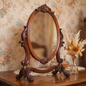 Miroir décoratif élégant en dentelle antique, design moderne, pour salle de bain, salon, entrée et commodes, fournisseur en gros OEM - Product Image 2