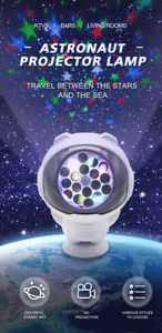 Buon prezzo atmosfera di proiezione colorata stella <span class=keywords><strong>stellata</strong></span> di 360 gradi di rotazione per bambini luce notturna per astronauta luce notturna - Product Image 2