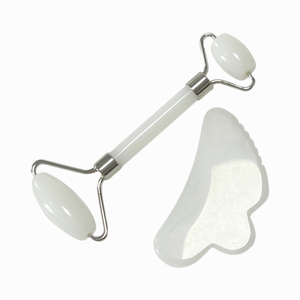 100% naturel visage Massage pierre cosmétiques outils personnalisé Aventurine visage Jade rouleau et Gua Sha - Product Image 4
