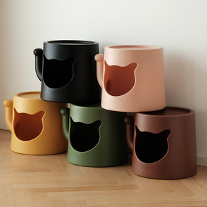 โต๊ะกาแฟทรงรังนกสำหรับแมวแบบเรียบง่ายทันสมัยสำหรับอพาร์ทเมนต์ขนาดเล็กโซฟาโต๊ะมุมด้านข้างสำหรับมนุษย์สัตว์เลี้ยงเข้าเล่นอินเทอร์เน็ต - Product Image 3