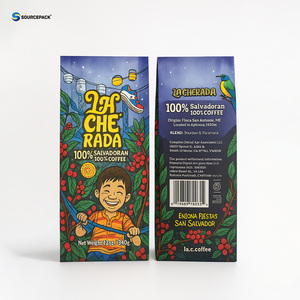 Conception personnalisée de sacs Guesset de différentes tailles pour les collations alimentaires en grains de café Sac avec valve à air pour les grains de café - Product Image 1