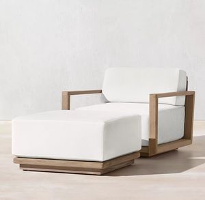 Fabbrica di vendita calda all'aperto divano in Teak Villa Hotel terrazza in legno Rattan sedile per il tempo libero giardino terrazza sedile mobili divano Set - Product Image 4