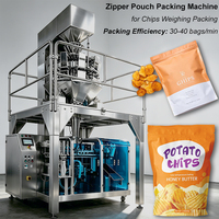 Machine d'emballage automatique multi-têtes pour chips de 100g et 200g (pommes de terre, maïs, crevettes)