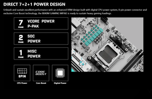 Carte mère B840M GAMING WIFI6E AM5 MATX, prise en charge DDR5, processeurs séries 7000, 8000, 9000, MSI B840M - Product Image 4