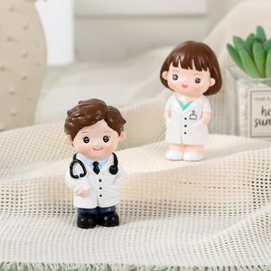 Cute Doctor's Day <b>Gift</b> Doctor Figurine Ornament White Coated <b>Angel</b> Birthday Cake Baking Decoration Crafts - Product Image 6