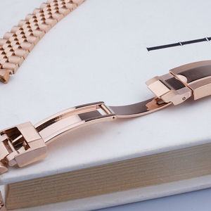 Correa de Reloj de Acero Inoxidable Color Oro Rosa para Rolex <span class=keywords><strong>GMT</strong></span> <span class=keywords><strong>Master</strong></span> II 116710 BLNR, Brazalete Jubilee de 20 mm, Cierre Oyster de Lujo - Product Image 4