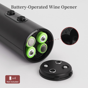 Wine Accessories 5 in 1 Battery Operated <b>Electric</b> Red Wine Bottle Opener Corkscrew <b>Kit</b> Set With Base - Product Image 3