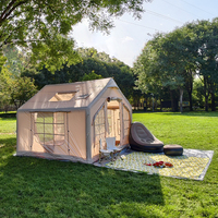 Grande tente de camping gonflable de luxe portable, imperméable, en tissu Oxford 420D, tente gonflable 4 saisons pour vente en gros