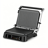 Grill Panini Électrique Professionnel à Contact Numérique, Plaque de Cuisson Panini, Machine à Panini et à Sandwichs – Vente Directe Usine