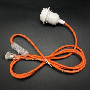 Bán buôn trang trí ánh sáng mặt dây <span class=keywords><strong>E26</strong></span> đèn ổ cắm AC dây nguồn với chuyển đổi - Product Image 2